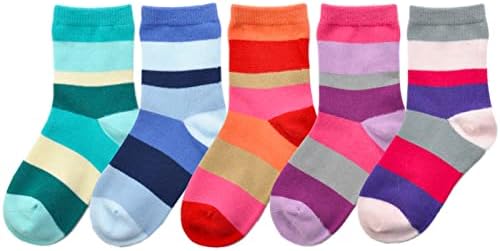 Crianças da tripulação meias sem costura meninos meninas arco -íris meias meias algodão meias atléticas
