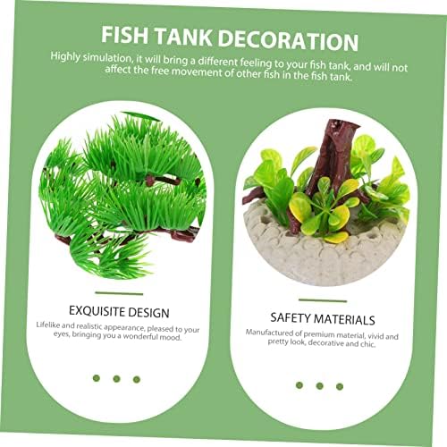 IPETBOOM 1PC Fish Tank Paisping Pine Tree Tree Artificial Tree Artificiales Para Desktop Decor Decor