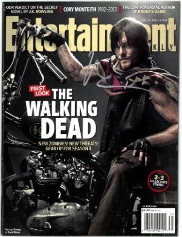 Norman Reedus assinou o Entertainment Weekly 2013 The Walking Dead Daryl Dixon Full Magazine- CoA