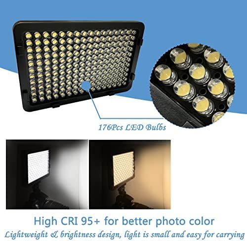 Iluminação digital de câmera SLR - 176 Ultra Finable Dimmable Camera/Video Vídeo LED de LED de