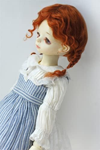 1/3 SD Dod Doll Wigs JD644 8-9 polegadas 21-23cm bagunçando bebê Curly Mini Twintail Mohair BJD Hair