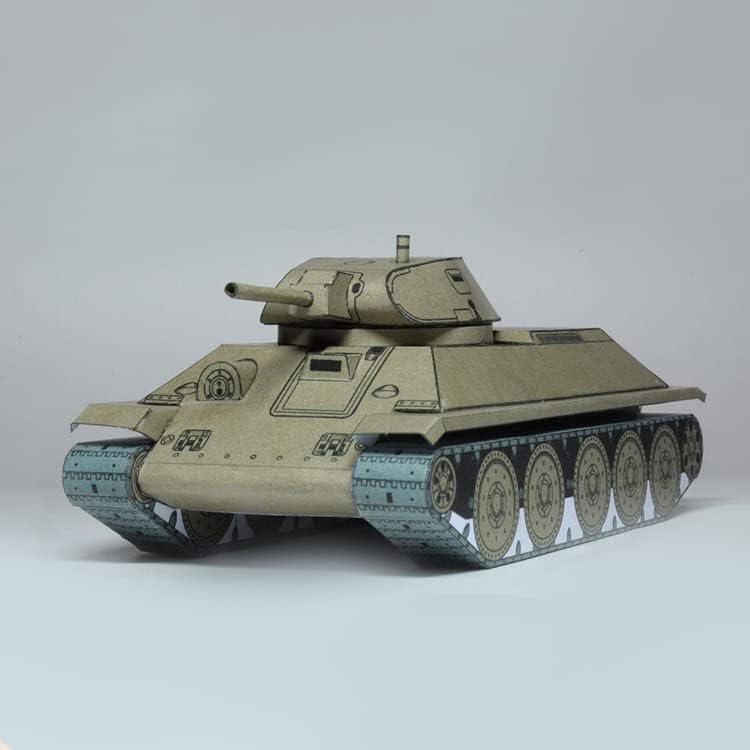 Natefemin Paper 1:50 Escala Soviética T-34 Modelo de tanque médio Modelo de simulação