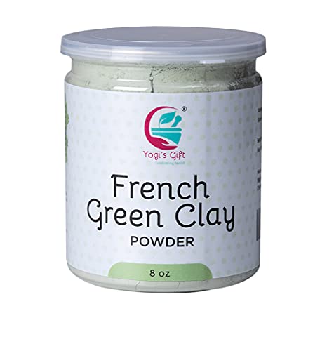 Argila verde francesa 8 oz | Limpador facial profundo | Para amolecimento da pele e cuidados com o