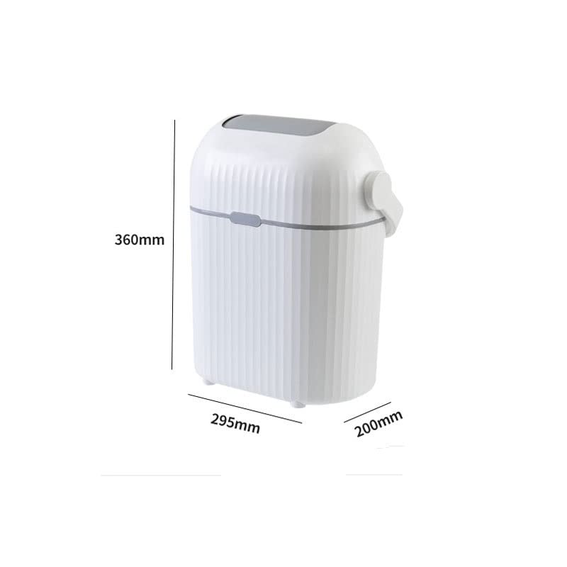 Genigw portátil shake tampa anti-odor lixo lixo lata doméstica banheiro quarto alça de vedação de
