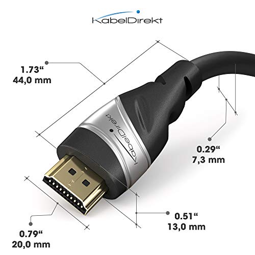 8K HDMI 2.1 Cabo - 3 pés - cordão HDMI de alta velocidade, oficialmente licenciado e projetado