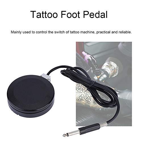 Pedal do pé de tatuagem Pedal, aço inoxidável Pedal de tatuagem redondo para o delineador Tattoo de sobrancelha,