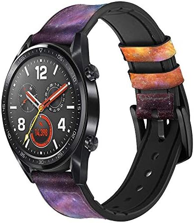 CA0217 Nebula Rainbow Space Leather Smart Watch Band Band Strap for Wristwatch Smartwatch Smart Watch Tamanho