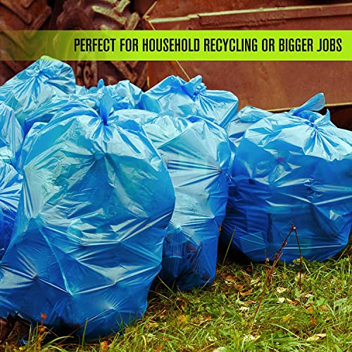 ALuf Plastics 33 galões 1,0 mil Bacos de lixo azul - 33 x 38 - pacote de 100 - para casa, cozinha, banheiro