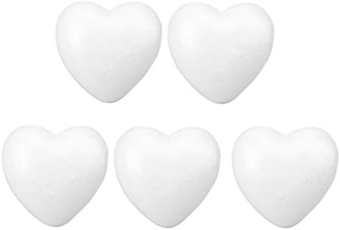 Folhas de espuma formato de coração 5pcs artesanato corações corações de espuma de poliestireno em forma