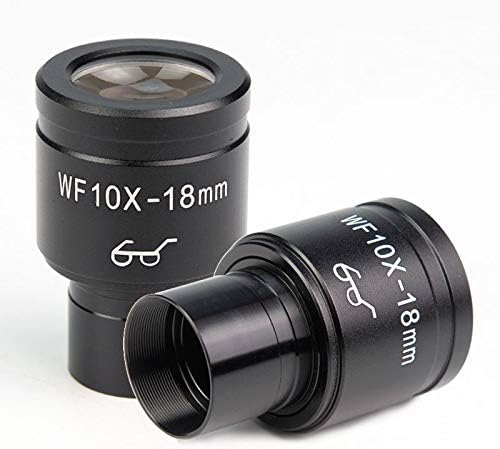 Guadang 10x Microscópio biológico Olhepiece de campo largo de 18 mm de vidro óptico ocular de