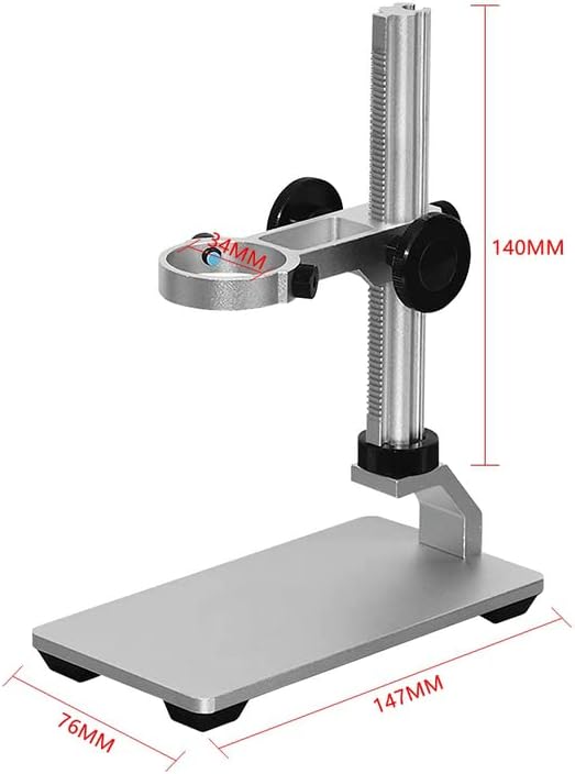Holder de desktop de microscópio digital de liga de alumínio Stand para baixo suporte de tabela de suporte