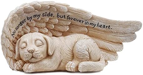 Cão anjo animal de estimação estátua resina resina dormindo estátua memorial para homenagear os amantes