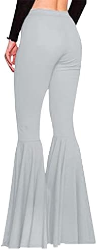 Alta cintura Flare Palazzo calça de perna longa larga para mulheres BOOTCUT 70 GLAM BELL BONTILE ioga Leggings