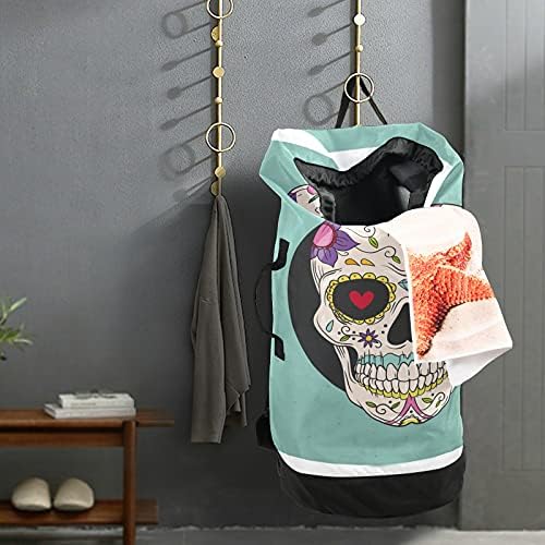 Bolsa de lavanderia morta com alças de ombro de lavanderia Backpack Saco de tração Fechamento de empurramento