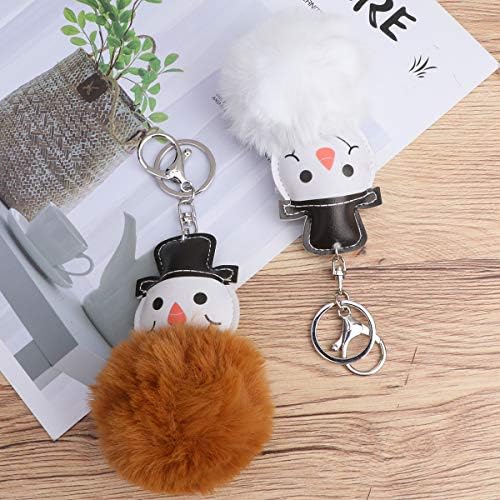 2pcs adoráveis ​​cor de neve de pelúcia, chaves criativas de chaves criativas para pendurar ornamentos