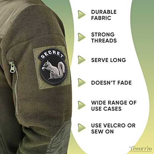 Secret Squirrel Patch Police Backpack Hook - Swat Iron on Patch Patches Militares Air Force Police Blegge Clenge