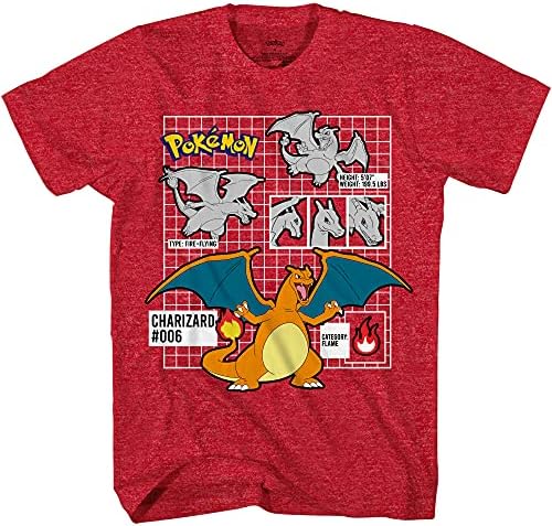 Pokemon Big Boys Charizard Camiseta de manga curta-Pokemon Gotta Cath 'Em All Group T-Shirt