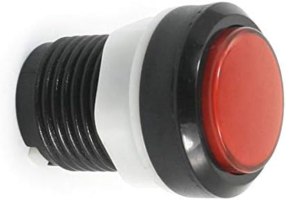 Interruptores de cabeça redonda da Aexit Micro interruptor Push Button preto branco 19mm Pushbutton Switches de 24 mm Thread