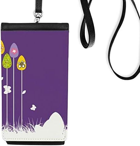 Festival de Páscoa roxa Borbolefly Phone Cartlet bolsa pendurada bolsa móvel bolso preto