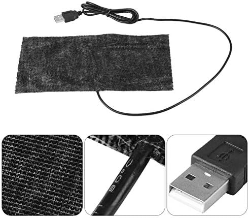 Almofada de aquecimento USB PUSOKEI, 1PC 5V USB FIBRO DE FIBRA DE CARBAR