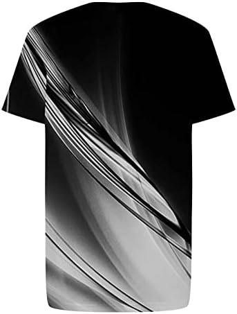 T-shirt de manga curta masculina, luz redonda casual leve 3D Imprimir o pulôver de fitness Sports