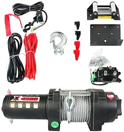 RareéLtrical New 4500lb Complete Winch Kit Assembléia compatível com John Deere Yamaha ATV UTV WIN0019