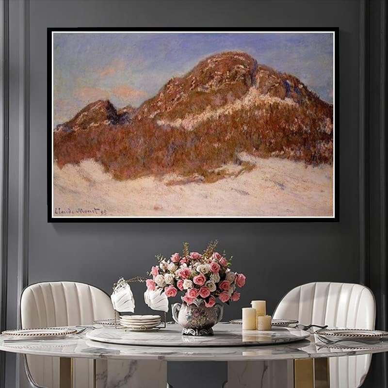 Mount Kolsaas Noruega Pintura por Claude Monet Diy 5D Diamond Painting Kits Diy Arts Craft for Home Wall Decor