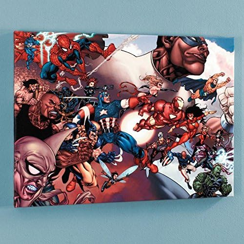 Marvel Limited Edition Canvas E se? Guerra Civil 1; Galeria embrulhada