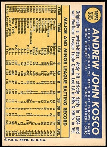 1970 Topps 535 Andy Kosco Los Angeles Dodgers NM Dodgers