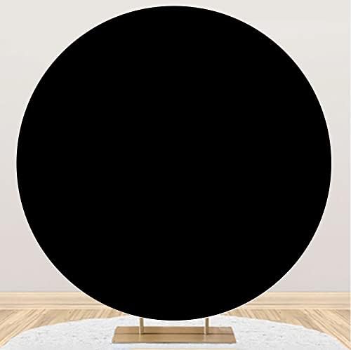 Yeele 3x3ft preto cenário redondo cenário preto capa de cenário de poliéster Plano preto para fotografia infantil