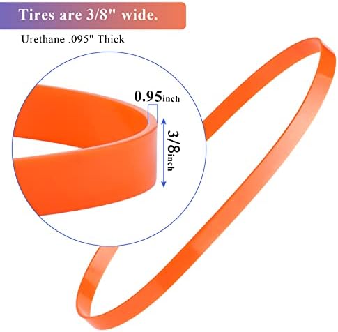 Banda de uretano SAW pneus 6 polegadas x 3/8 polegada x.095 para 3 rodas 10 Banda de reposição de serra de serra: 133.24451 113.244512 e 113.244513