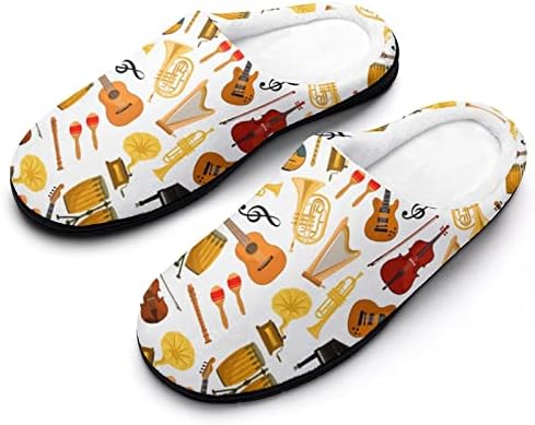 Musical Instrument Flippers House Men Shoes Slip Home Shoes para externo interior com sola de borracha