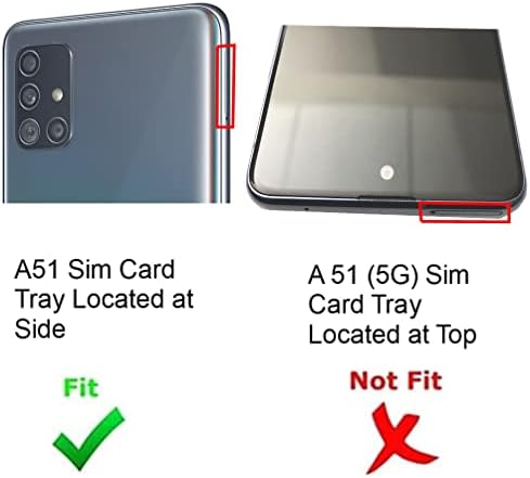 Bandeja de cartão SIM de substituição de phonsun para Samsung Galaxy A51 SM-A515U Black