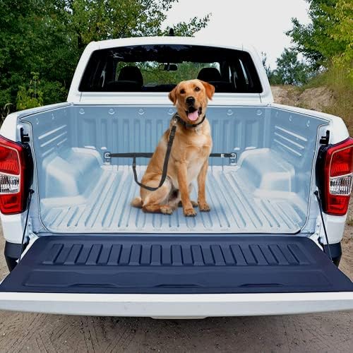 The Buddy System Truck Bed Leashic Tether Dog Arnness - Segurança para os cães cavalgam em captadores, SUV,