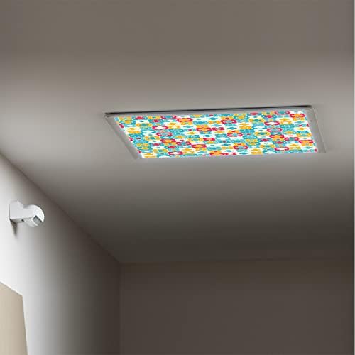 Tampas de luz fluorescente para painéis de difusor de luz de teto-quatrefoil com tampas de luz fluorescente padrão