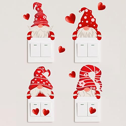 Decorações de natal adesivos de parede gnome love switches adesivo casa interior adesivos de parede