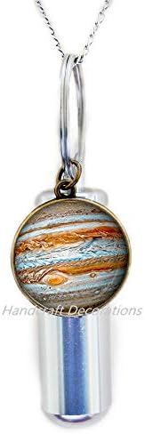 HandcraftDecorações Júpiter Glass Urn.Pollo de urna de cremação da planeta.
