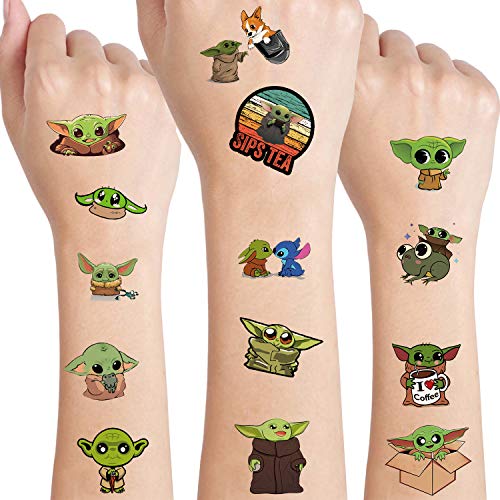 Linda alienígena Tattoos Art Craft Favors Favors Party Supplies for Kids Alien Time Birthday Party Baby