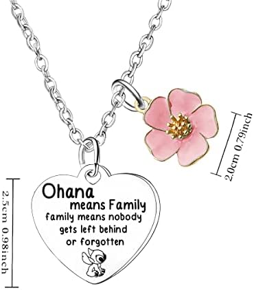 Ohana significa colar da família Família de chaveiro de costura significa que ninguém é deixado para