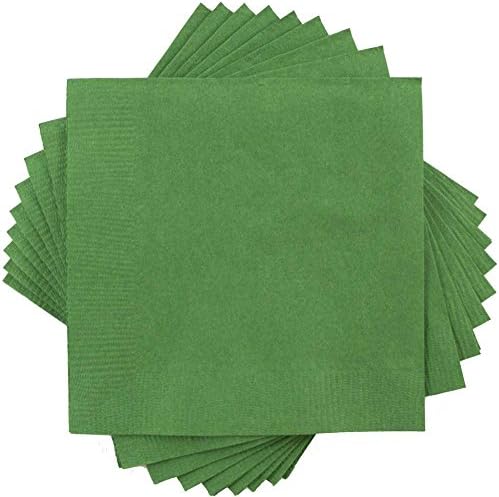 Jam papel pequeno guardanapo de bebida - 5 x 5 - verde - 50/pacote