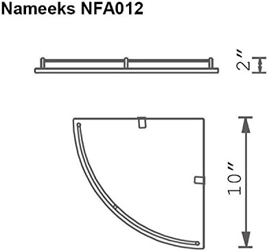 Nomeeks NFA012 NFA Banheiro Prateleira, tamanho, Chrome