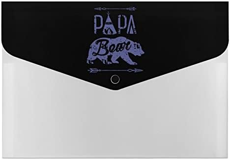 Papa Bear 6 Pocket Pasta Expandindo Pasta de Plástico Importan Document Document Organizer Rótulos
