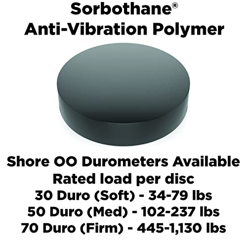 Isole -o: Sorbothane Vibration Isolation Circular Pad 70 Duro - 4 pacote