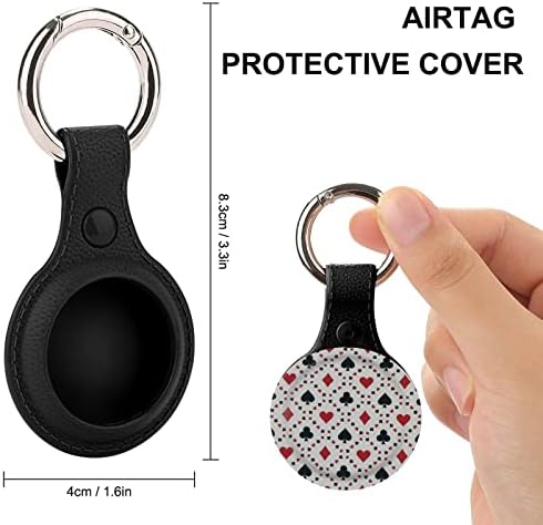Case TPU do padrão de poker para airtag com o chaveiro de proteção contra tags de tags de tag de tag de tag de tag