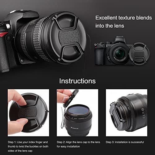 Gaoag 2 pacote de 67 mm de lente de pitada central para Nikon Canon Sony compatível com Rebel Canon T6i T6 T5i T5 T4i T3i T3 T2i, EOS 700d 650d 600d 550d 70d 60d 7D Câmeras DSLR com 18-135mm ef-s