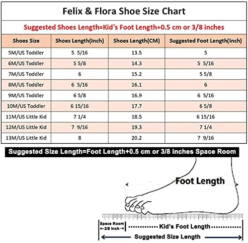 Felix e Flora Toddler/Little Kid Girls Running Sapates Sports Princess Casual Glitter Shoes.