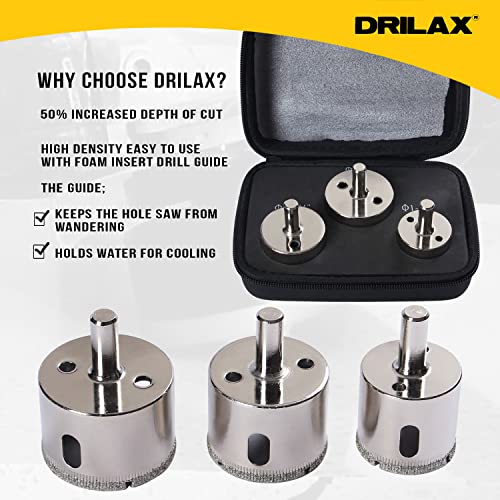 Drilax 1-1/2 polegada 1-3/4 polegadas 2 polegadas Hole de diamante SAW Set Alto extra para a bancada de granito