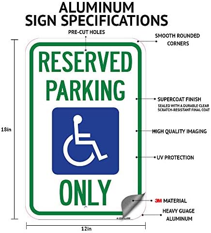 Somente estacionamento autorizado de licença | 12 x 18 Balanço de alumínio pesado Sinal de estacionamento