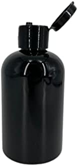 4 oz Black Boston Garrafas plásticas -12 Pacote de garrafa vazia Recarregável - BPA Free - Óleos