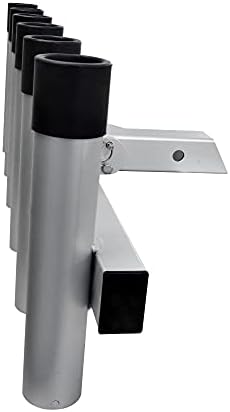 Extreme max 3005.4275 Porta de haste de pesca giratória de alumínio para receptores de engate de 2 - Capacidade de 6 hits, cinza
